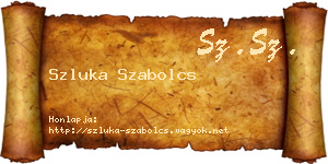 Szluka Szabolcs névjegykártya